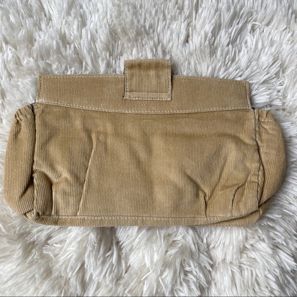 MICHE Corduroy Clutch Shell Bag Tan NWT - Picture 2 of 4